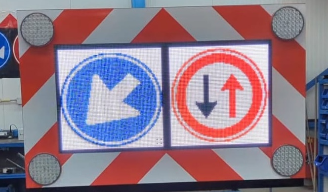 BTC LED Matrix scherm in gebruik langs de weg